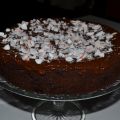 Mintchokladkaka med polkaströssel