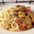 Kryddig pastasås med chorizo