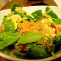 Sallad med kallrökt lax