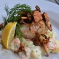 Stekt torskrygg med råstuvad potatis