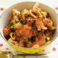 Skaldjurspasta med chili