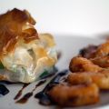 Asiatiska filoknyten med scampi