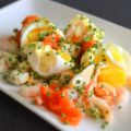 Ägg och skaldjurs frukost
