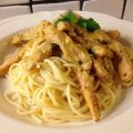 Pasta med krämig fläskfilésås