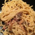 Pasta med svamp och bacon