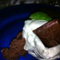 Mintchokladtårta avslutade nyårsmenyn.