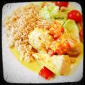 Kyckling i mango- och currysås