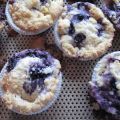 Blåbärsmuffins med crumble
