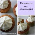Kolacupcakes med citronfrosting