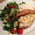 Cream cheesefylld kycklingfilé med barbequesås