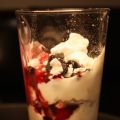 Keselladessert med hallon och lakrits