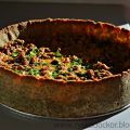 Paj med hönsfärs, shiitake, morötter och spenat[...]