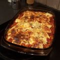Pastagratäng med fisk och zucchini