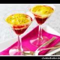 Halloncocktail med vaniljkräm och passionsfrukt