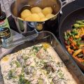 Spättarullader i ugn med dill- och citronsås