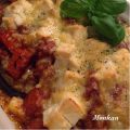 Fetaost- och tomatgratinerad aubergine