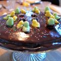 Chokladkaka med ljuvlig kolakräm