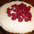 Apelsin-cheesecake med färska hallon