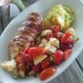 Jordgubbsallad med halloumi nötter och honung