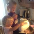 Hallon- och chokladmuffins