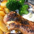 Grillade kycklingben med råstekt potatis och[...]