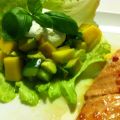 Chiligrillad lax med mangosallad