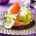 Toast med avokadosallad och wasabi