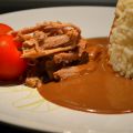 Ris brunsås och Polled pork
