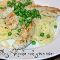 Kyckling Alfredo med gröna ärtor