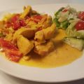 Kycklinggryta med bacon och saffran
