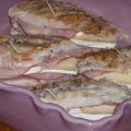 Fyllda kycklingfiléer med risotto och örtolja