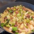 Kycklingfilé med bacon och vindruvor