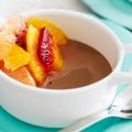 Chokladcreme med citrussallad