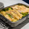 Ugnsbakad lax med broccoli