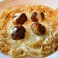 Kycklingköttbullar med gorgonzolasås