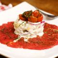 Oxfilécarpaccio med potatissallad