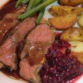 Rådjursfilé med rödvinssås