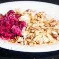 Rödbetssorbet med varm brie