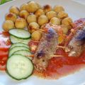 Kalvrullader i tomatsås