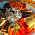 Grillfest och fyllda paprikor
