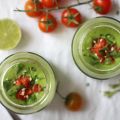 Mexikansk edamame- och avokadosoppa
