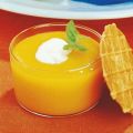 Mangosoppa med iskall crème fraiche