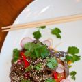 Asiatisk glasnudelsallad med teriyaki lövbiff