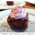 God dessert med mjuk kaka