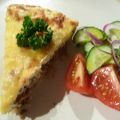 Kantarell- och köttfärspaj