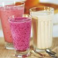 Jordgubbs- och persikosmoothie
