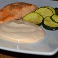 Lax zucchini och kall sweet chilisås (Lchf)
