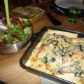 Krämig kyckling- och spenatlasagne