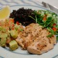 Karibisk lax med avokado och grapefruktröra