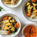 Mangoldskålar med krispig tofu